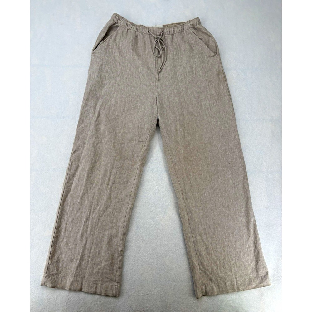 Abercrombie & Fitch Beige Straight Leg Drawstring Pants w/ Pockets Size Small R